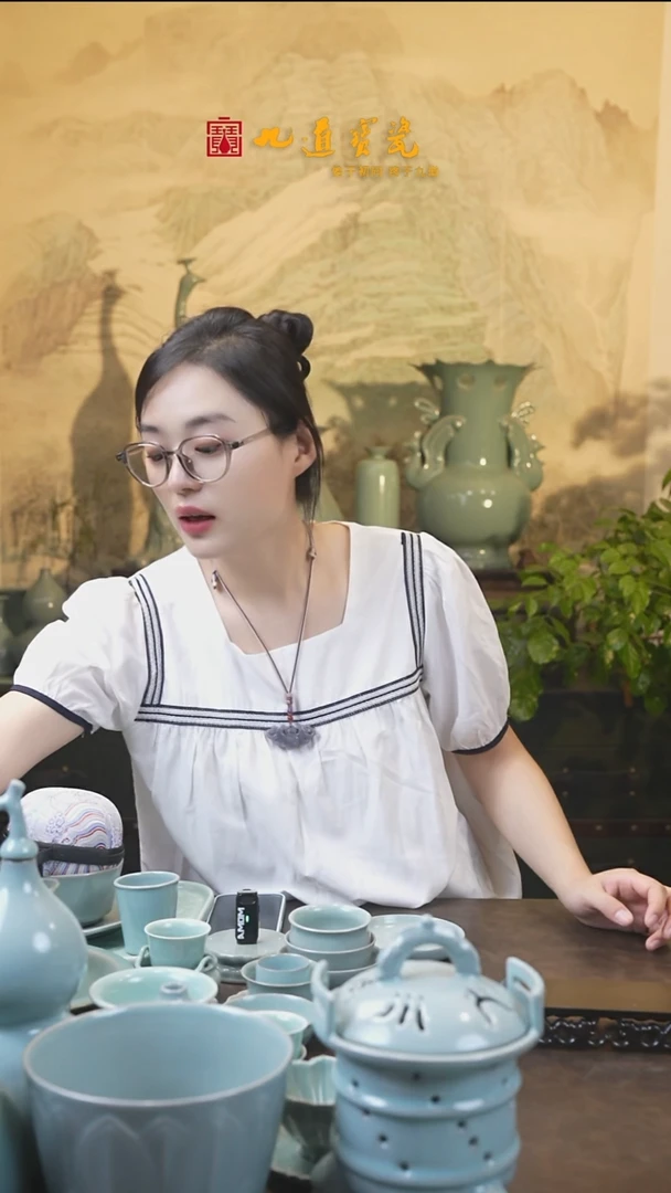 原产地原矿釉汝瓷-奉华碟（大师手签款）