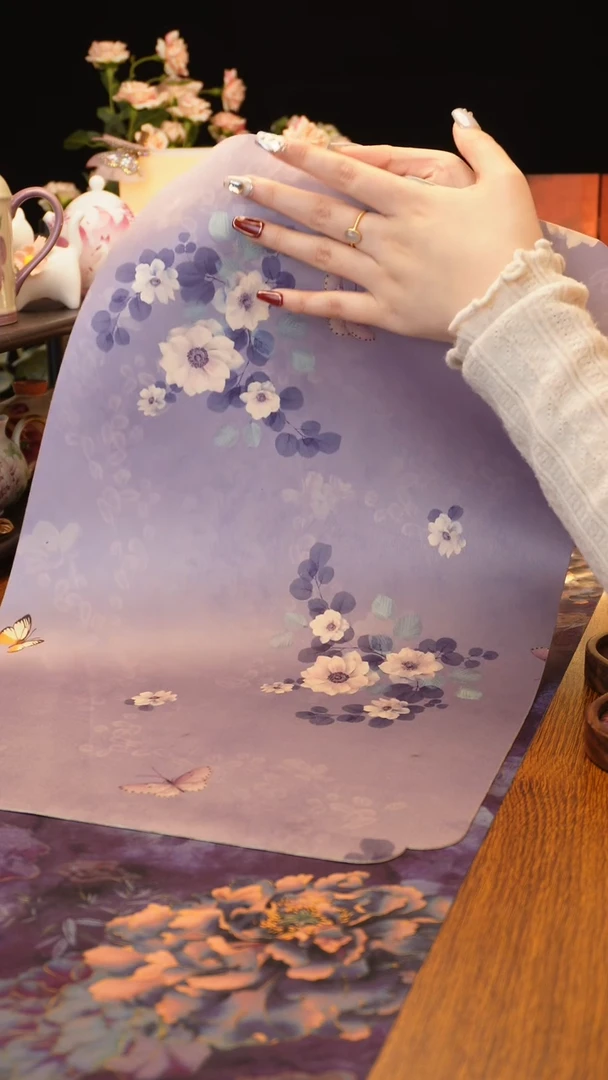 【闪购商品】紫色花花蝴蝶茶席······