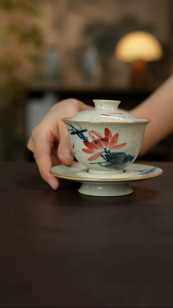 景德镇陶瓷杯碗柴烧多人