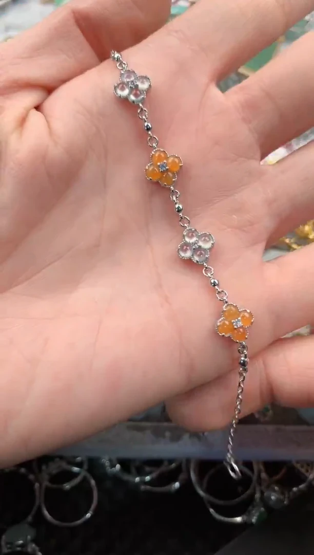 银S925镶嵌戒指翡翠666   1