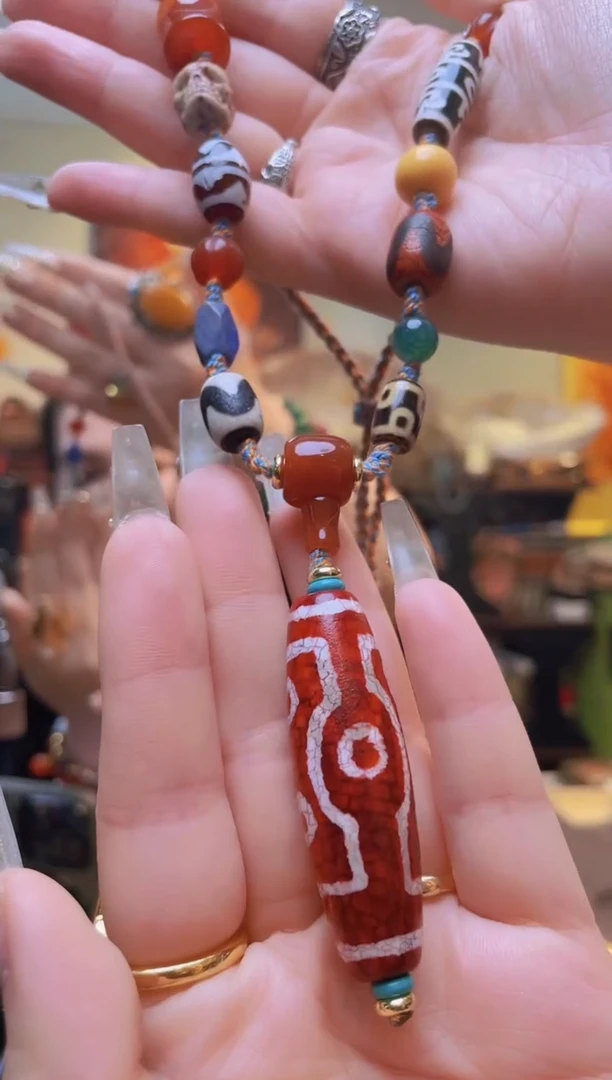 铁龙鳞凤血七眼吊坠