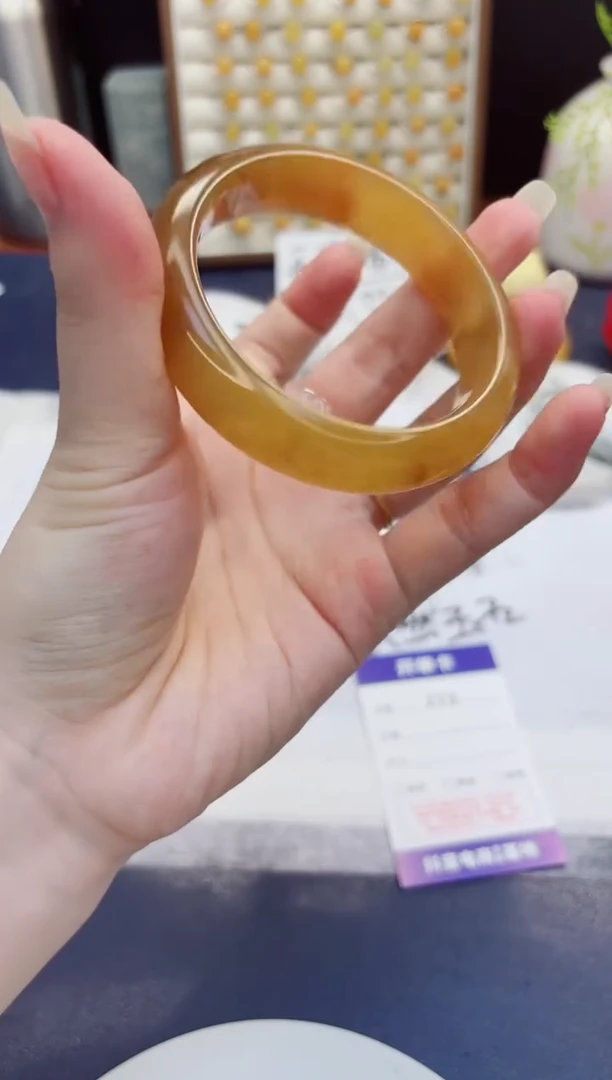 未镶嵌手镯石英质玉213-财气镯-圈口58