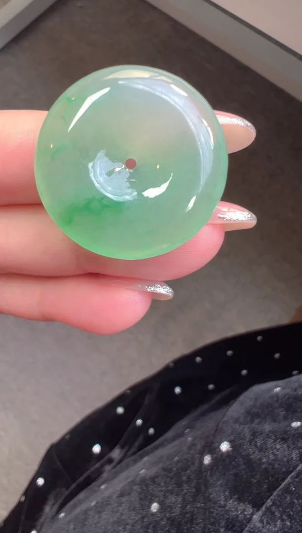 未镶嵌定制翡翠27.3*5.8平安扣