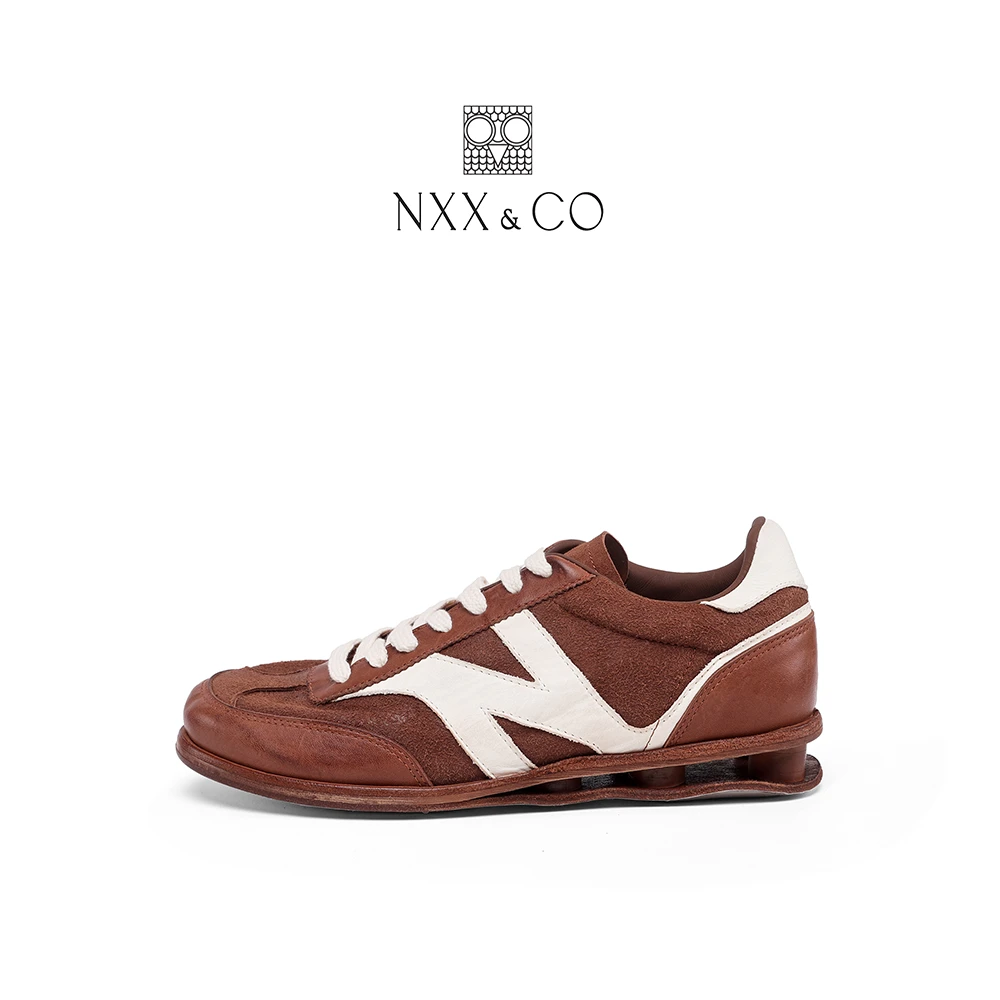 NXX&CO  时尚复古「 透气皮系带缝线｜德训鞋休闲舒适春秋女款」