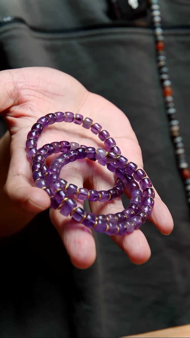 手串新紫水晶单圈手串卡7