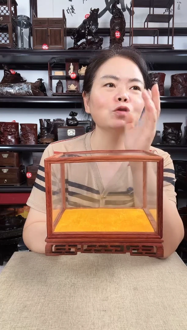 木新玻璃罩老李红木工艺品