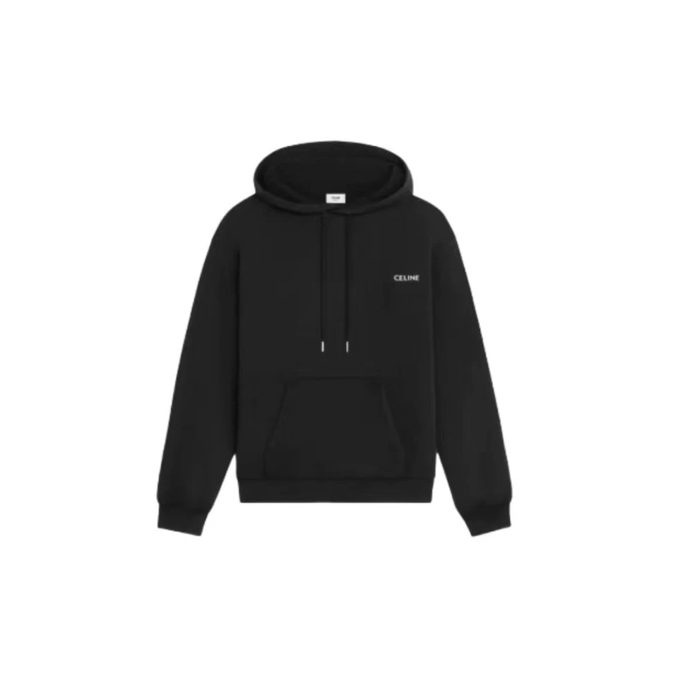 未使用 Celine/思琳 胸前字母印花LOGO大口袋连帽卫衣