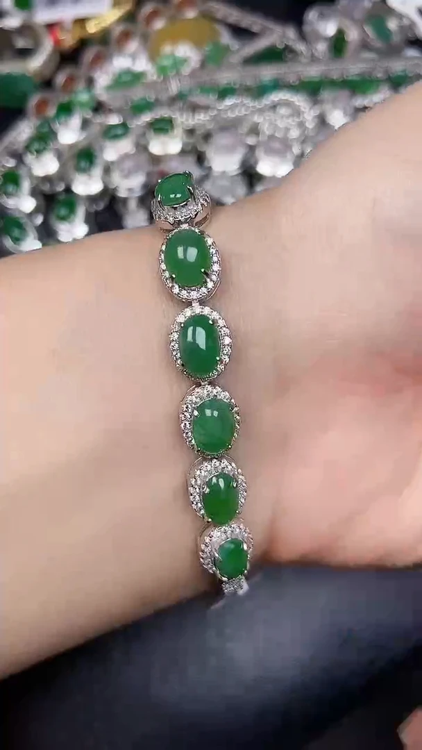 银S925镶嵌戒指翡翠2110