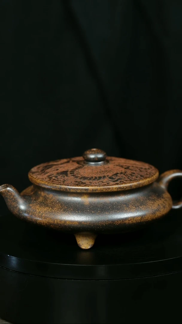 茶壶紫砂半*甜H2134顾建平柴烧大明扁炉