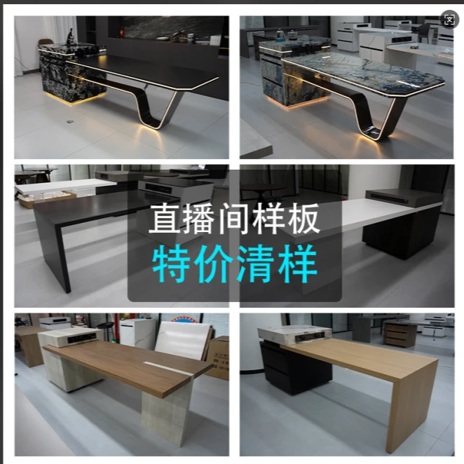 【工厂清样】岛台餐桌一体现代简约岩板轻奢导台小户型厨房家用