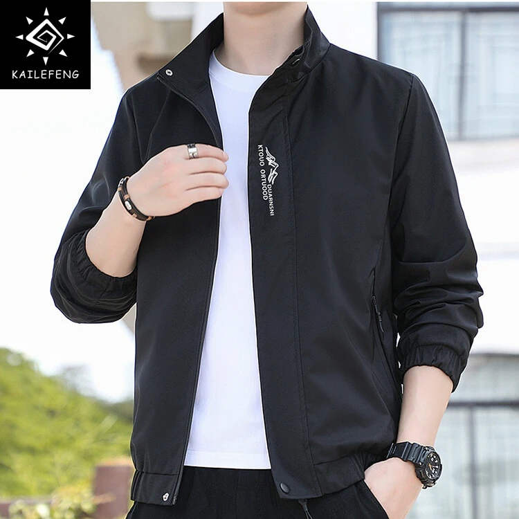 【恩欣专属】凯乐枫春秋男士休闲夹克外套韩版潮流薄款百搭立领男装