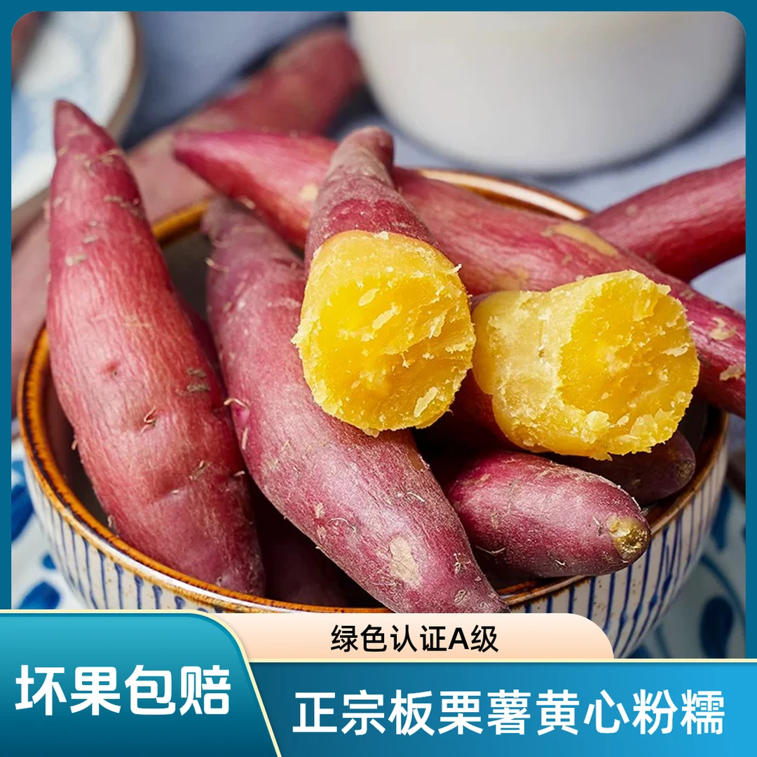 山东正宗板栗薯软糯香甜食用板栗红薯地瓜黄心薄植皮番薯沙地红薯