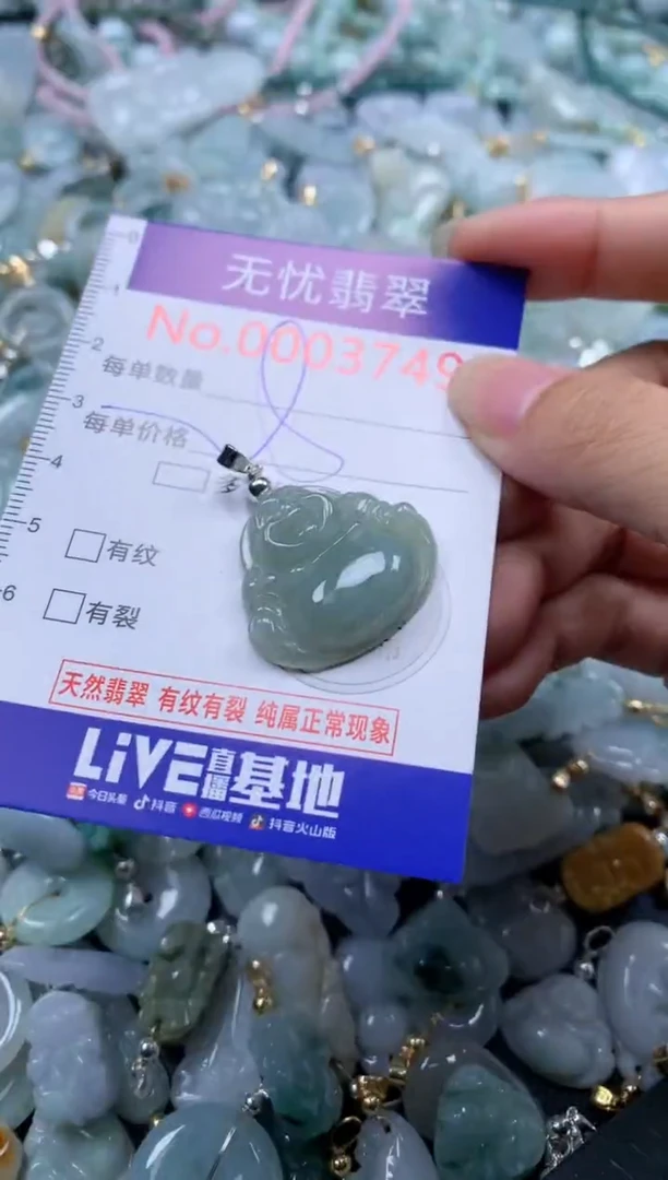 翡翠未镶嵌吊坠(不含链)3749