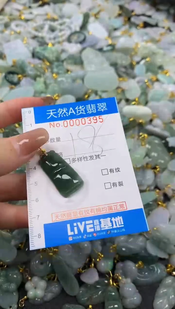 颈饰未镶嵌翡翠净货挂件-0395