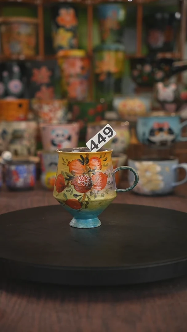 紫砂油画手绘釉下彩449