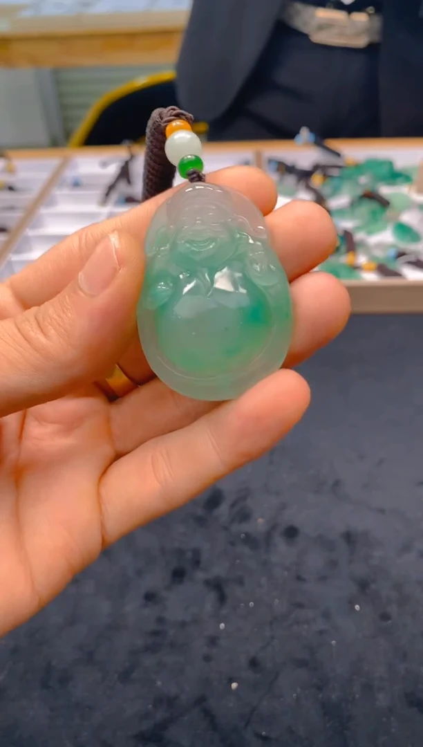 【闪购商品】石英质玉颈饰未镶嵌冰美人非洲翠008