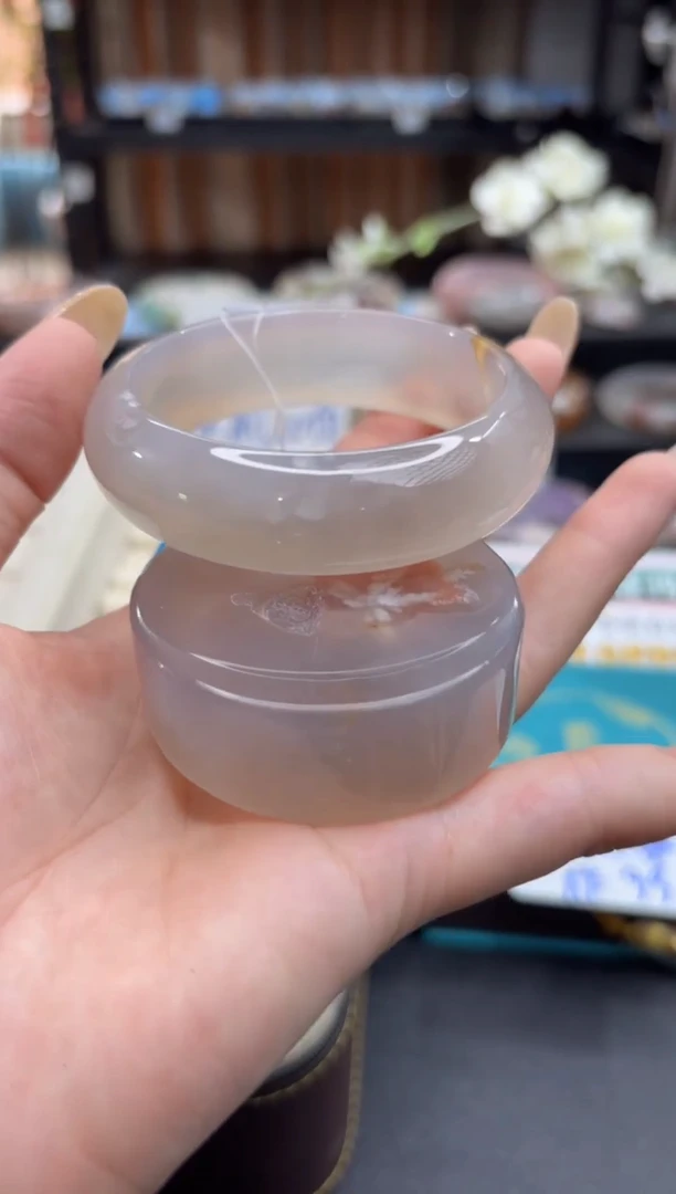 未镶嵌手镯石英质玉C26(54圈赠送镯心)