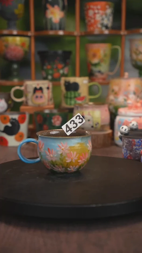 紫砂油画釉下彩手绘433