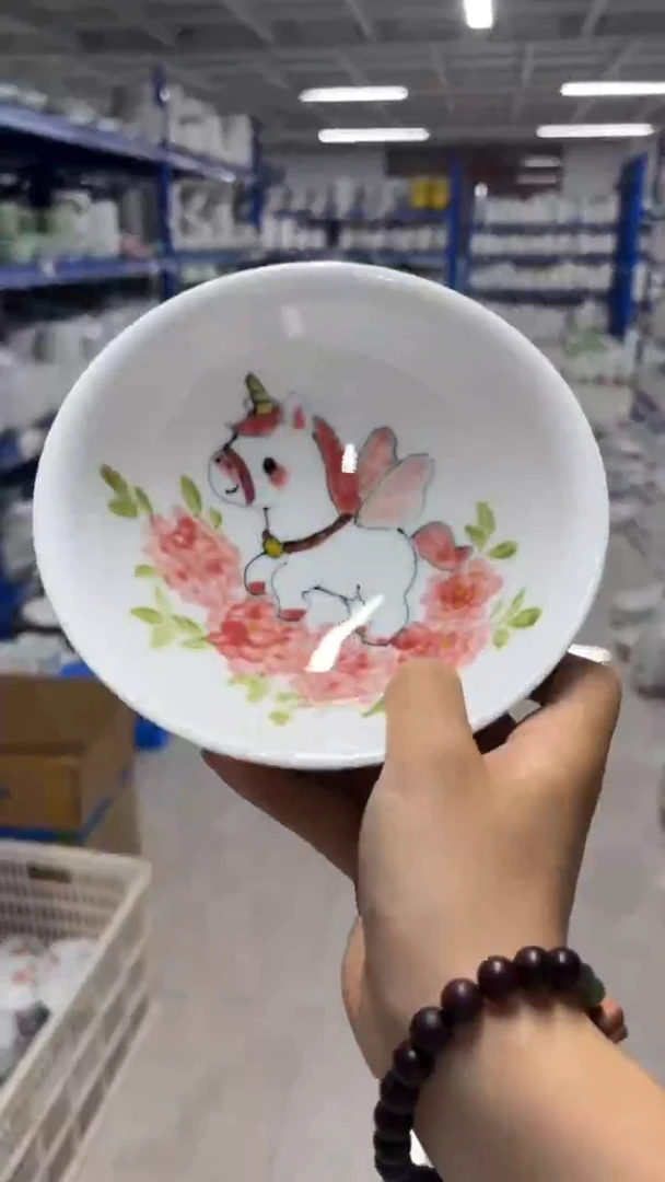 瓷片景德镇陶瓷食品级手绘釉中彩-壮壮碗