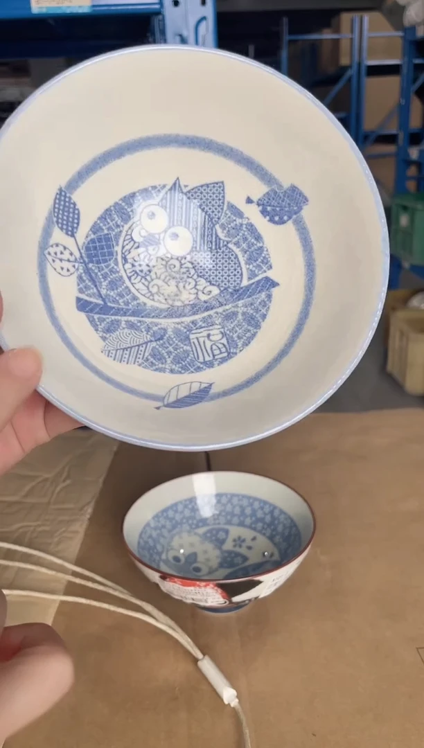 陶瓷花鹰5.5英寸碗