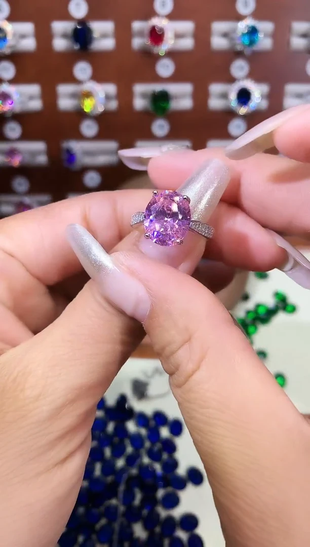 无925银帕帕粉色戒指