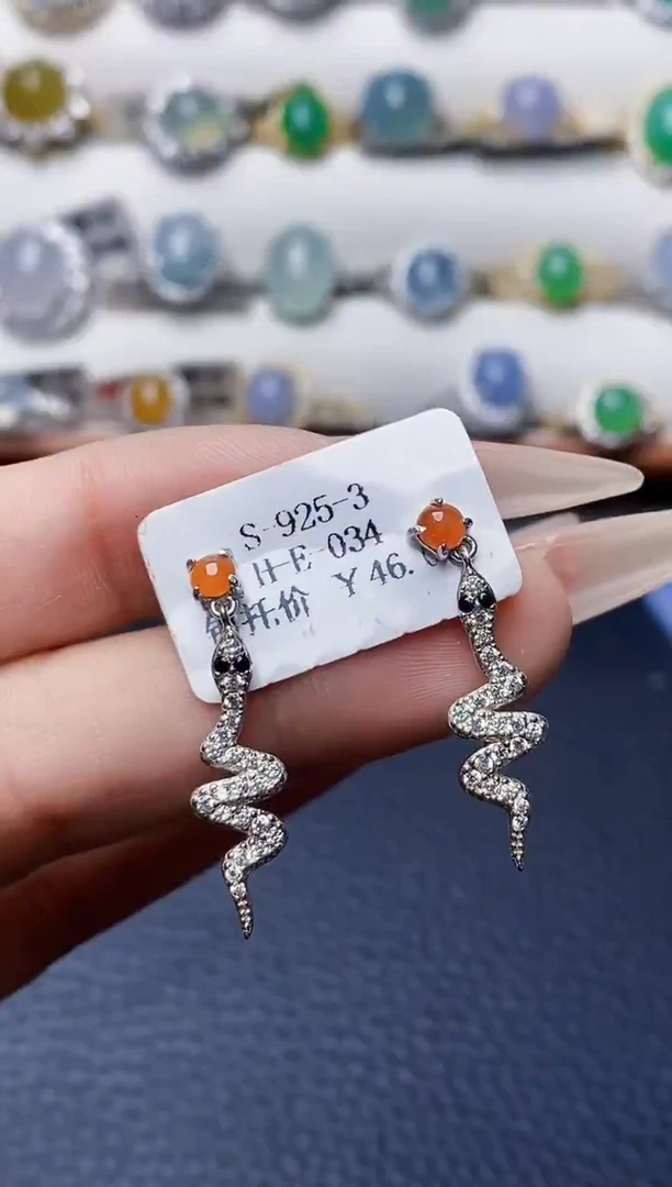 银S925镶嵌戒指翡翠2018