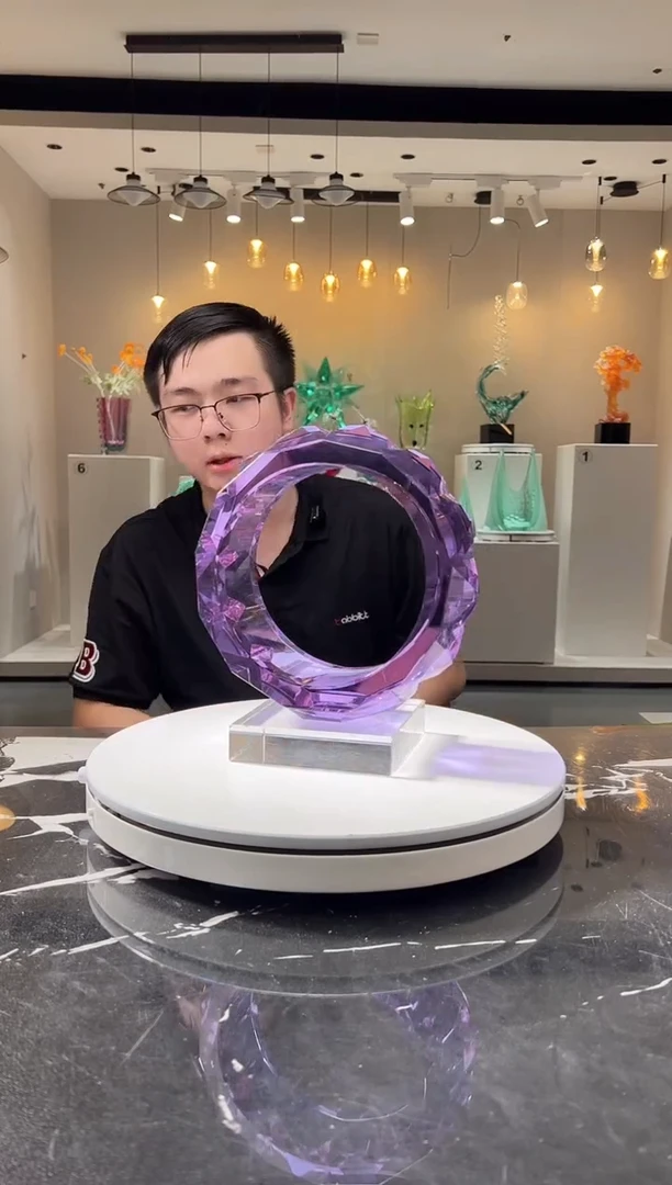 摆件巴比特美学 光影之环闭口紫色