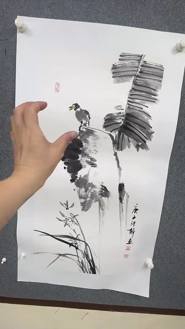 国画木子白直播间张静老师花鸟