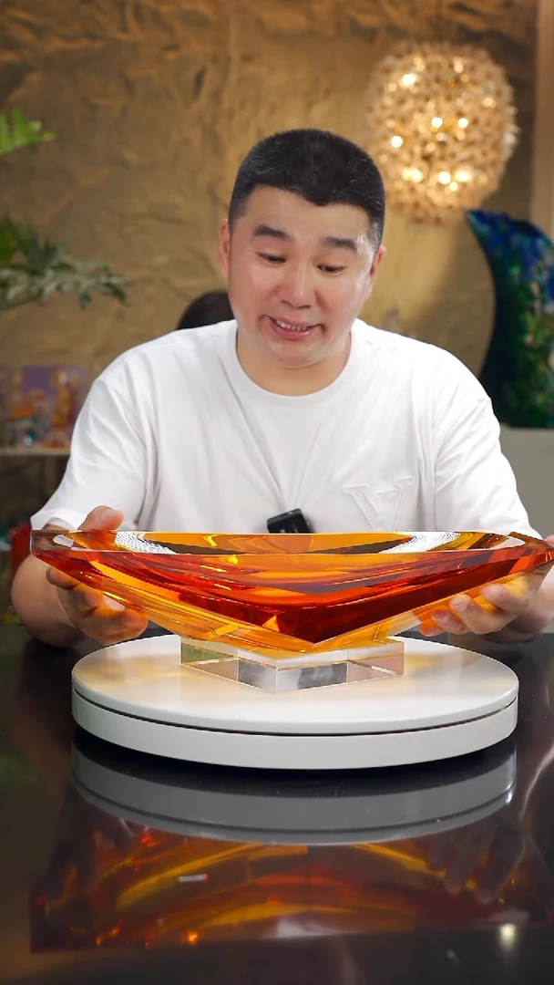 摆件福利琥珀切面果盘