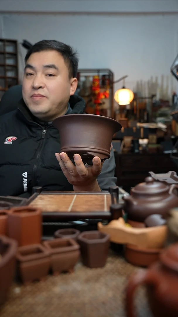 紫砂花盆快**猴長木軒精品紫砂