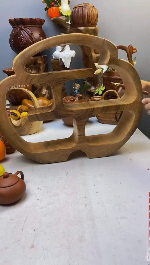 香樟木59香樟木实木博古架