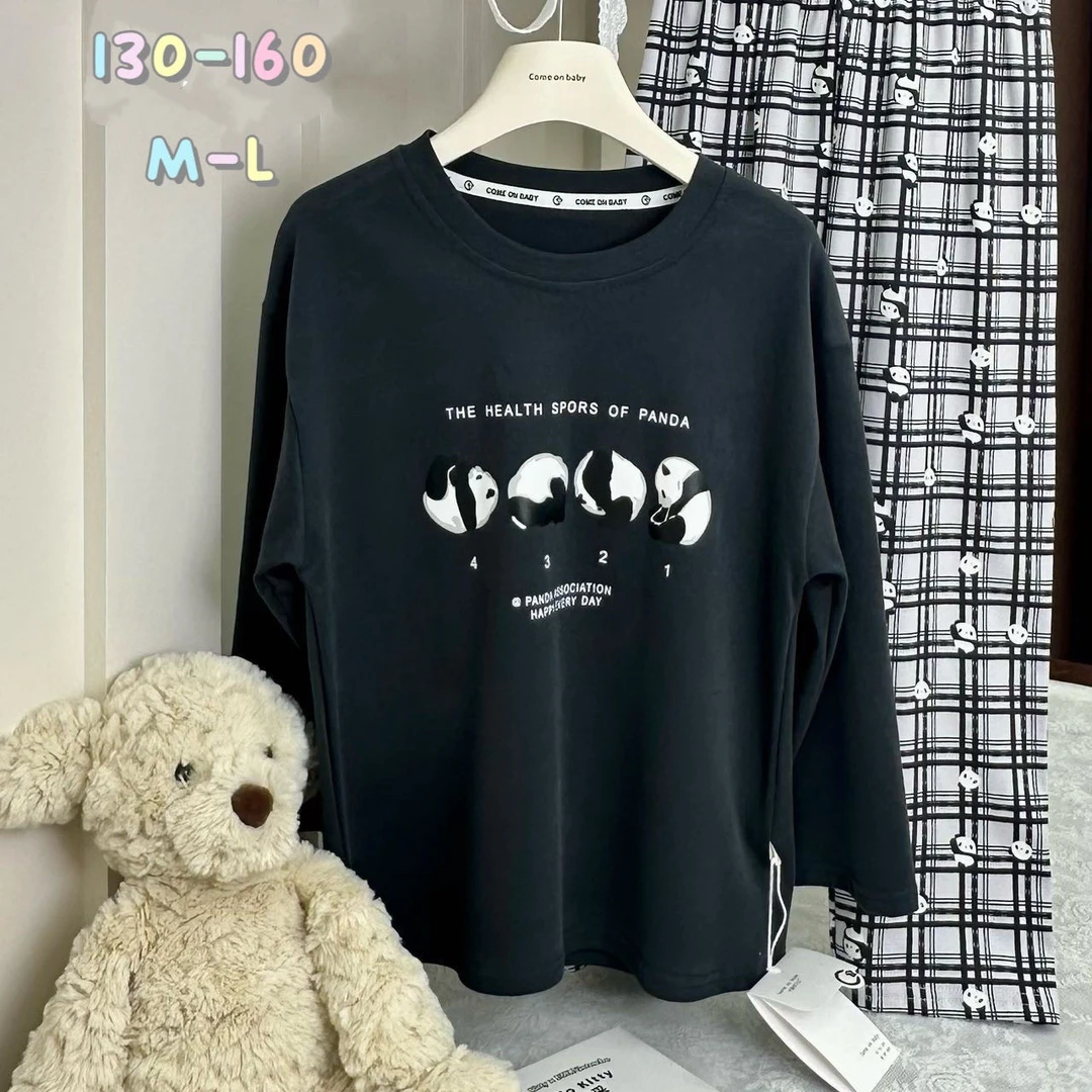 点 2025【Y】9月18日  男童女童时尚网格熊猫家居服套装5133-