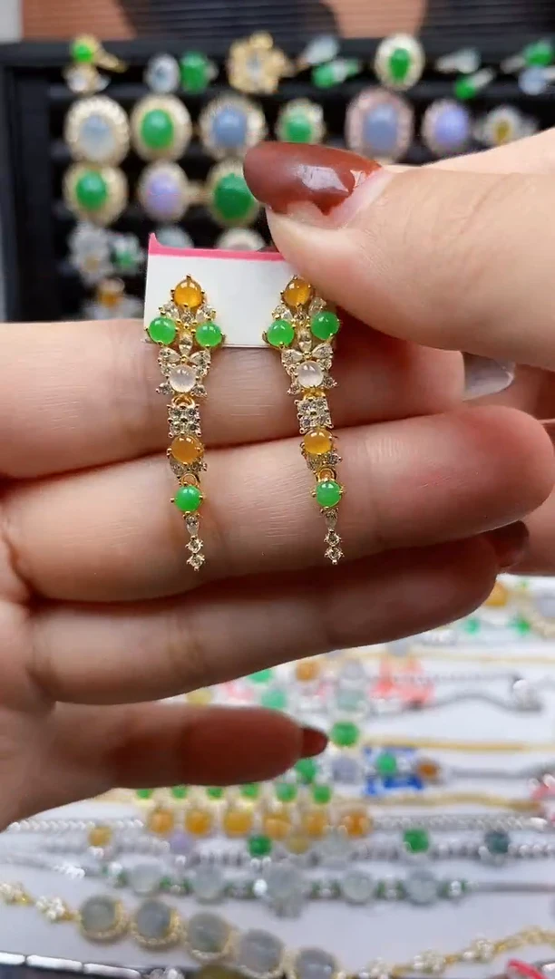 银S925镶嵌戒指翡翠7312