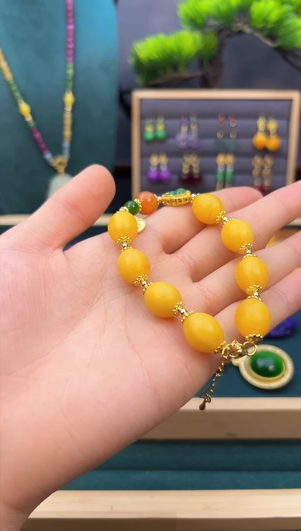 【闪购商品】蜜蜡耳饰14K金镶嵌SSSSSS