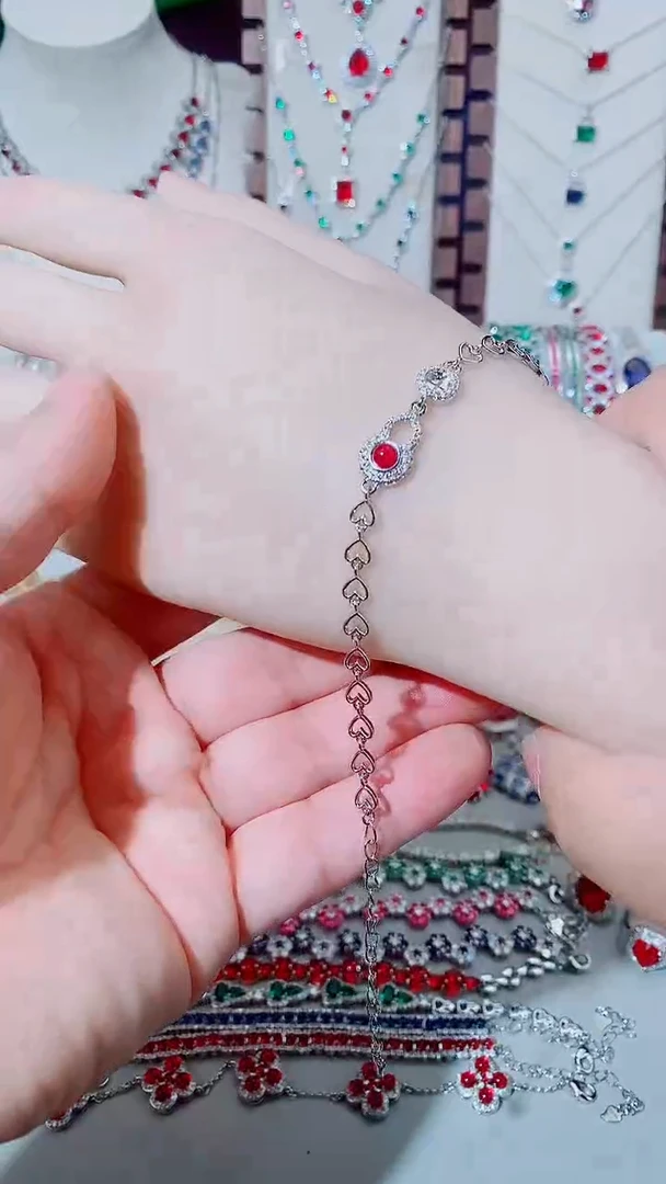 未镶嵌手链红宝石红宝石葫芦单颗手链