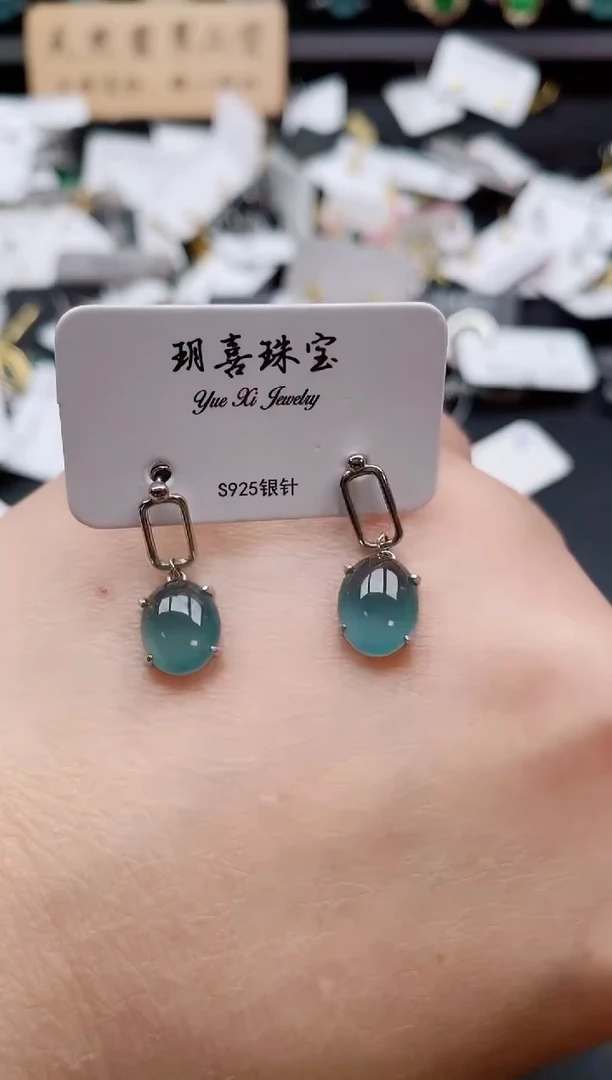 银S925镶嵌戒指翡翠1