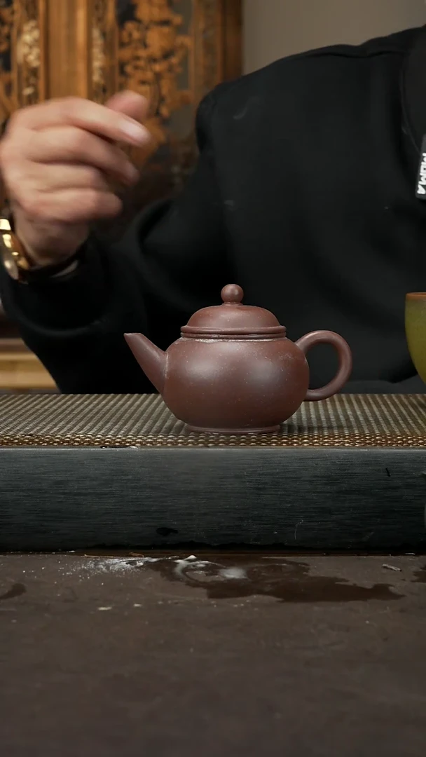 【闪购商品】紫砂茶壶底槽清 水平110cc 06