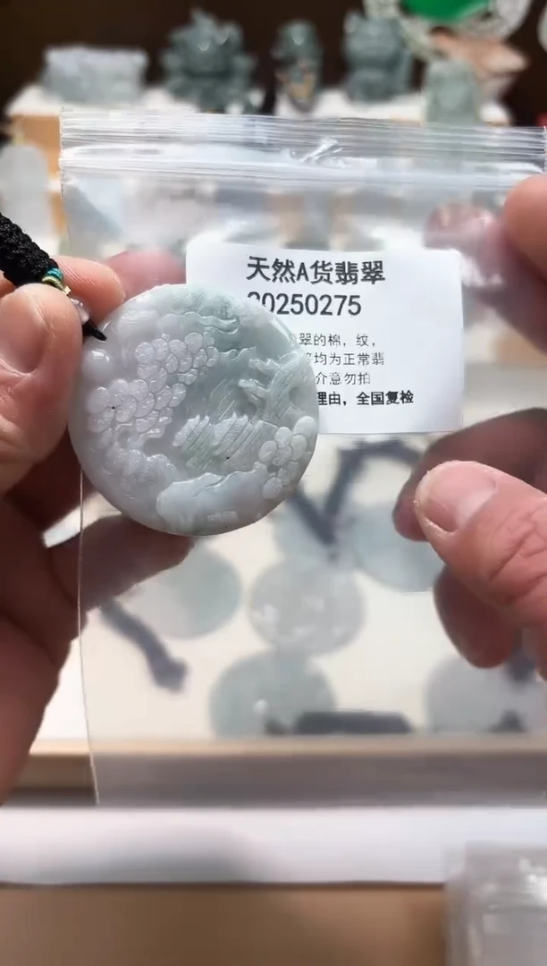 颈饰未镶嵌翡翠天然翡翠A货1204