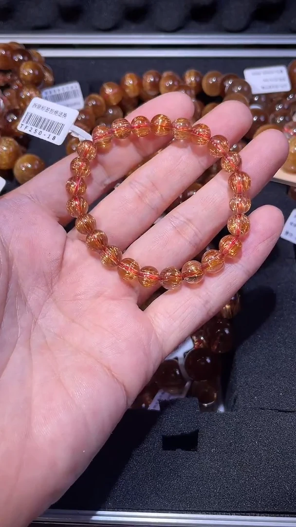 未镶嵌手链水晶毕*胖发晶单圈手链A7