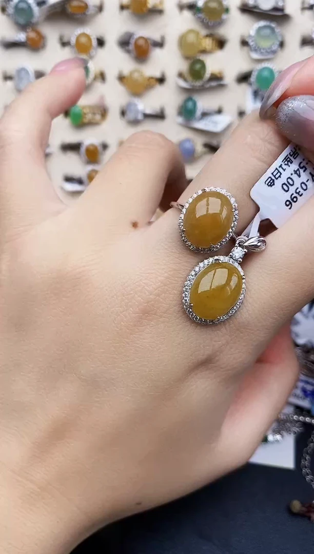 银S925镶嵌戒指翡翠2145