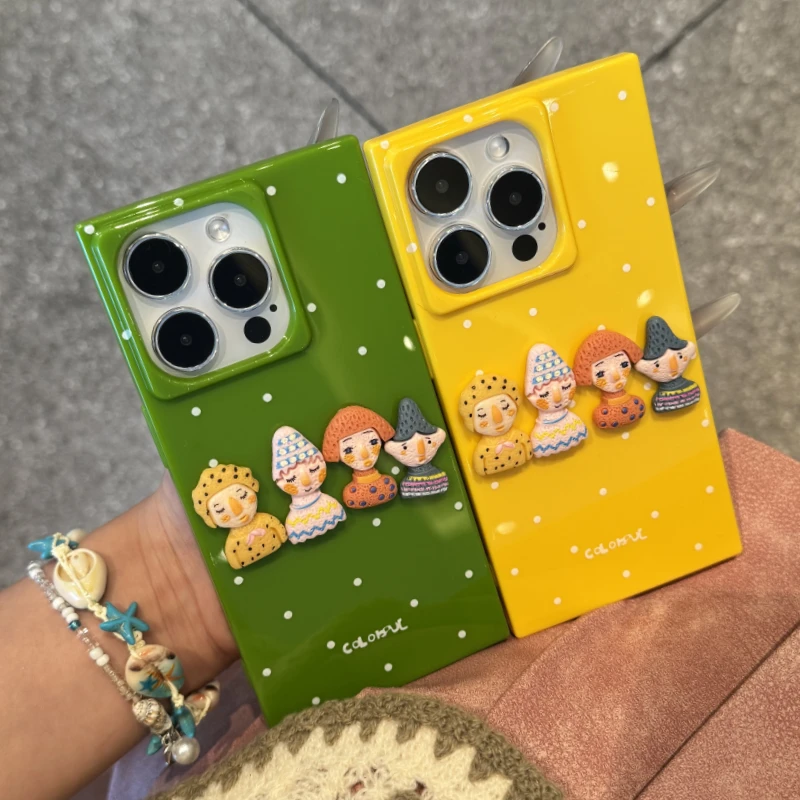 奥菲顿立体苏格兰公仔适用iPhone16方块手机壳14苹果15promax潮13