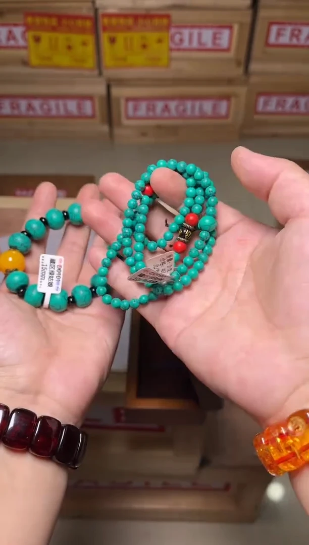 手串精品手串108颗+单圈绿色