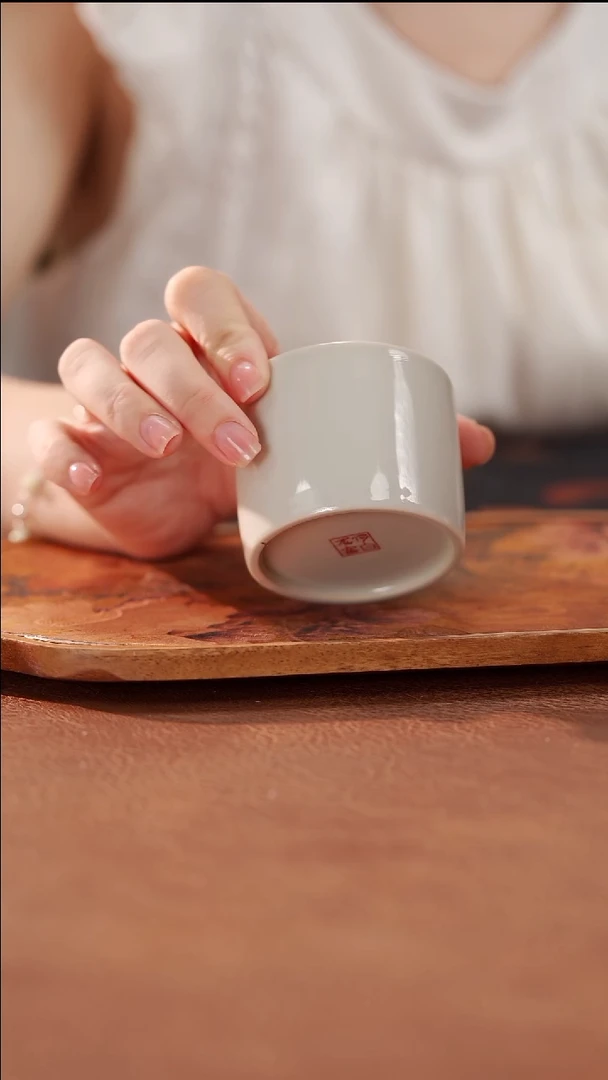 柴烧扳指杯-光素