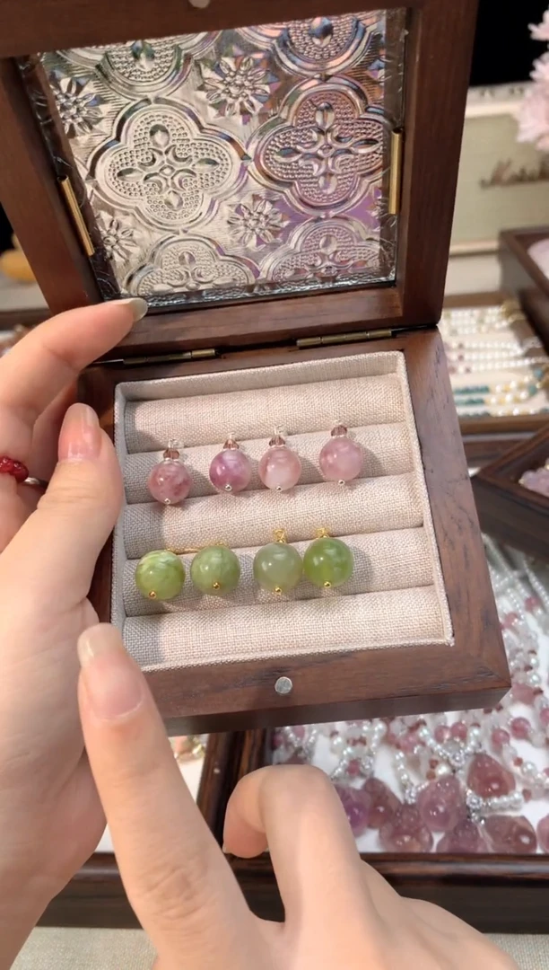 合金无925银粉祖母耳环