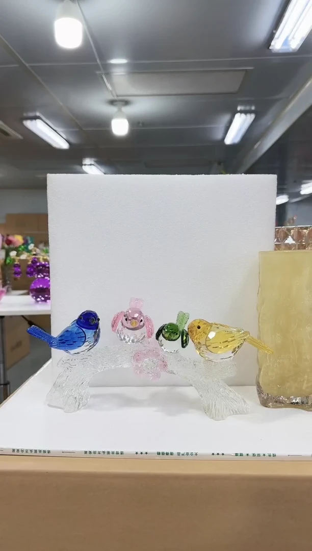 花间集水晶琉璃摆设   鸟