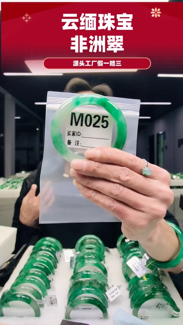 未镶嵌手镯石英质玉（非洲翠）58圈口M025