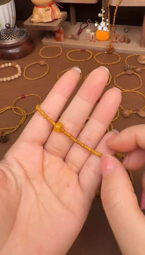 手串桃核单圈竹节跑环