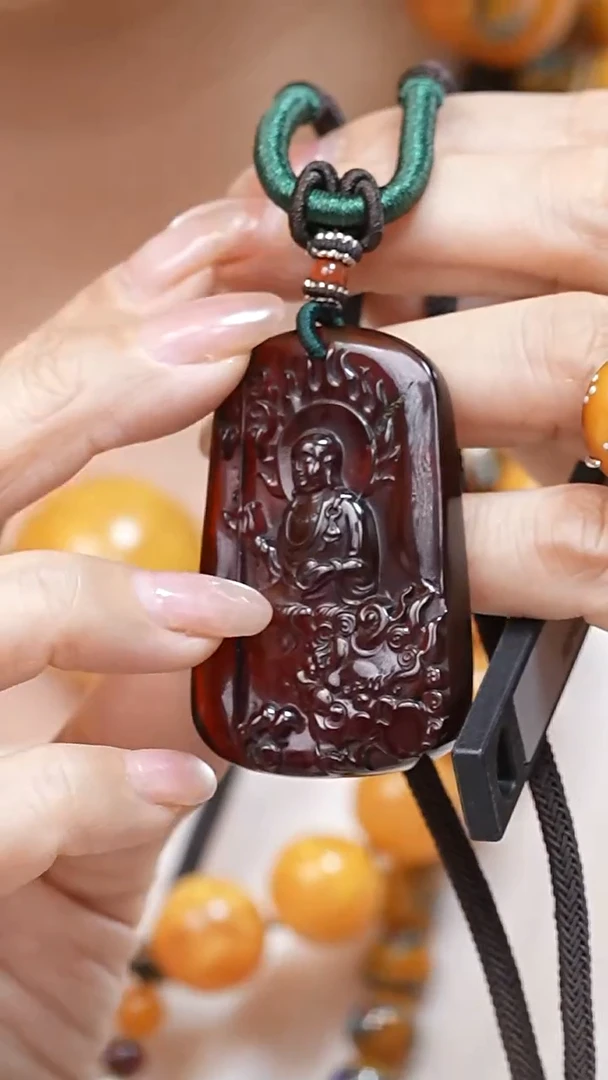 琥珀颈饰未镶嵌5840天然蜜蜡珠宝奇石云端妖孽妖花全部保真