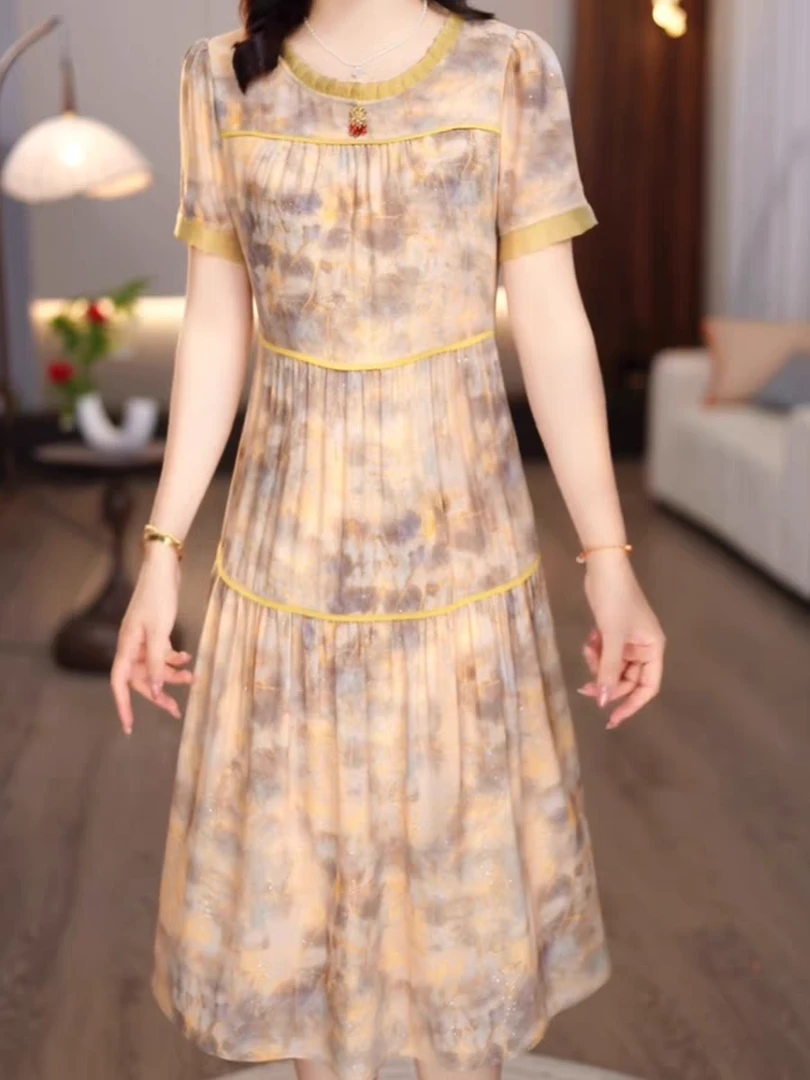 【T13】碎花连衣裙2025新款女夏爆款气质名媛女神范高级感
