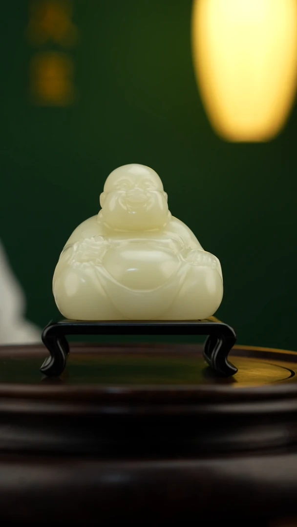 玉【笑迎天下】天然玉石手把件